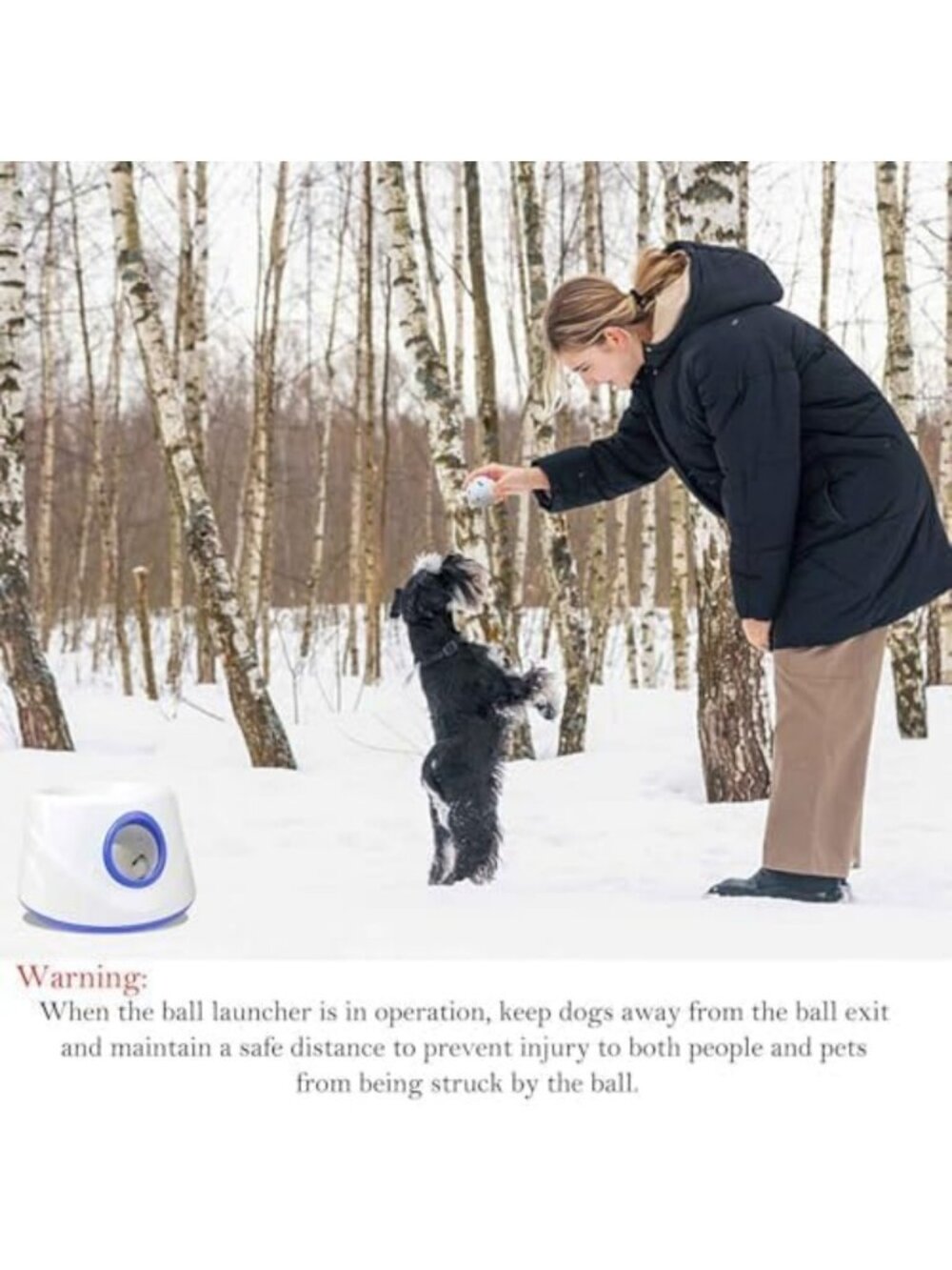 Automatic Dog Ball Launcher with 6 ETPU Balls - Perfect for Small & Medium Dogs - Picture 2 of 7